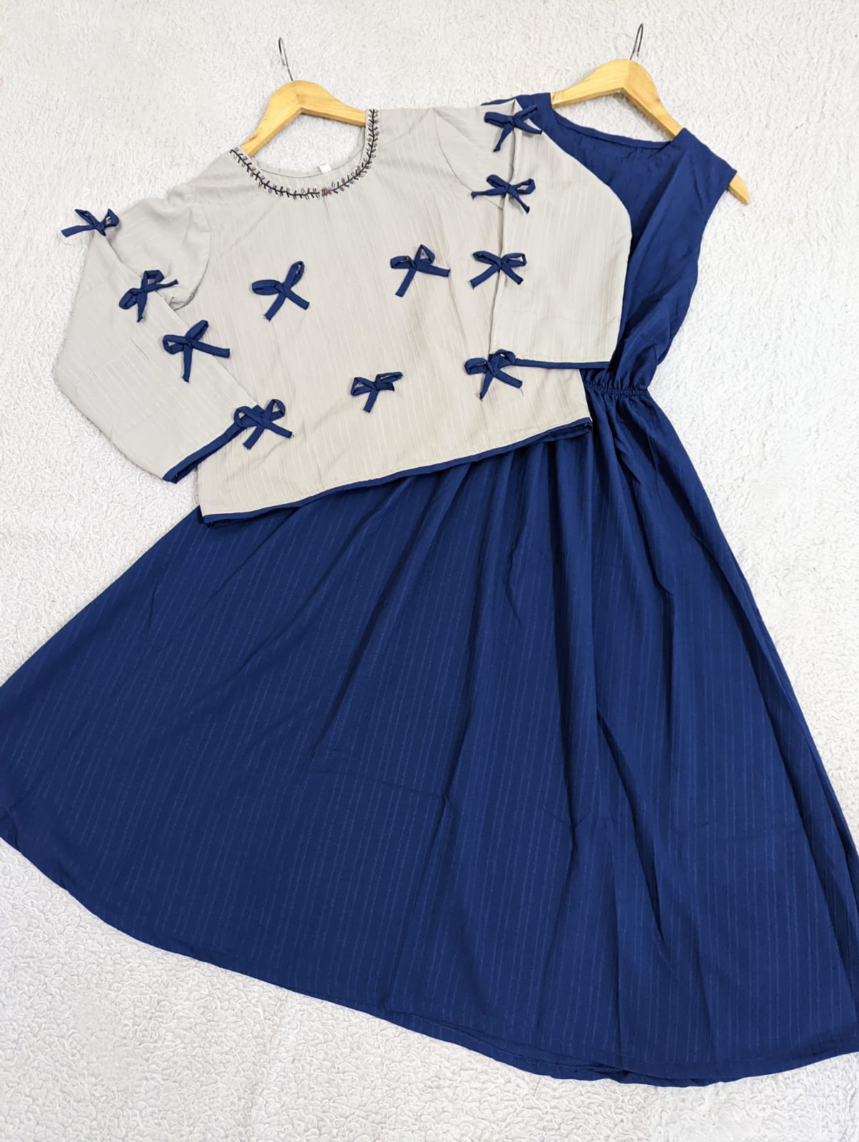 Embroidered Bow Maxi