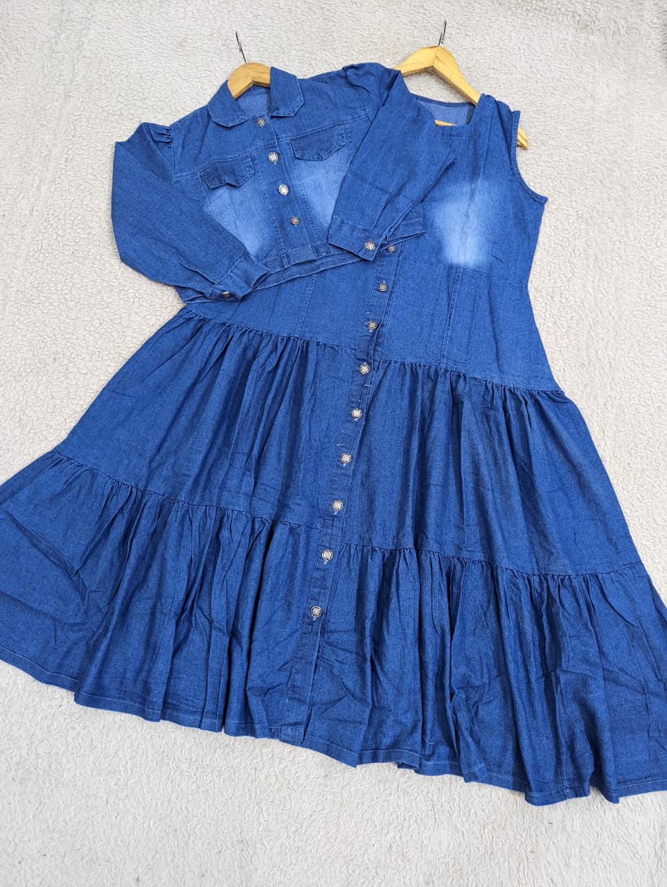 Denim Jacket & Button Down Maxi