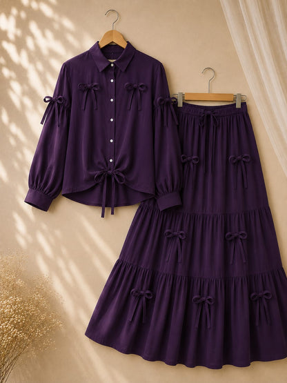 Cinched Bow Skirt & Top