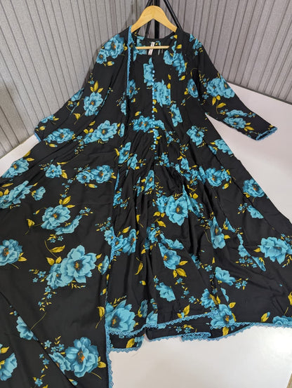 Floral Printed Dupatta Maxi