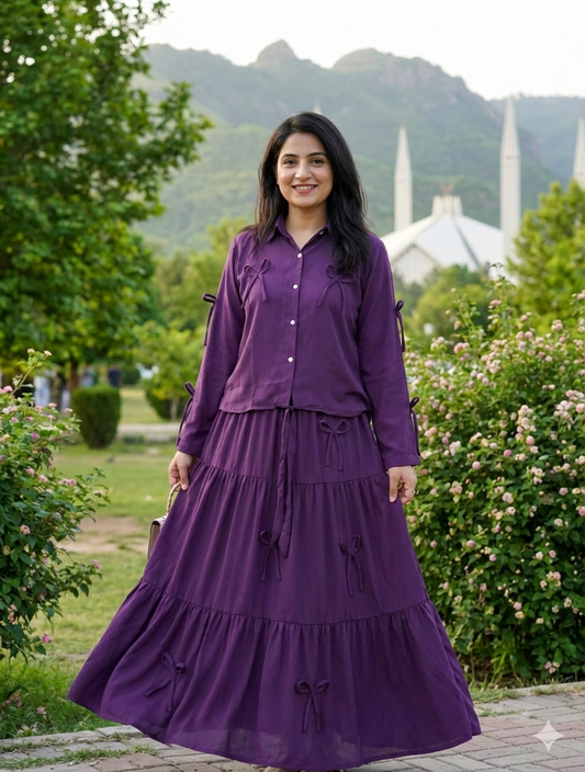 Cinched Bow Skirt & Top