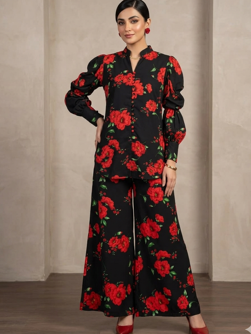 Floral Flapper Button