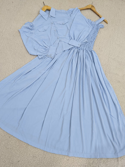 Solid Smoking Coat Maxi
