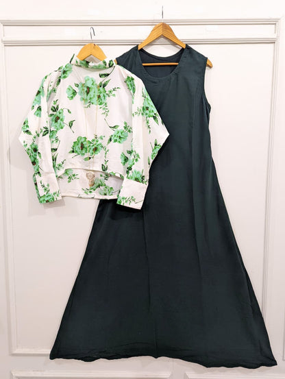 Blooming Coat Maxi with Pendent