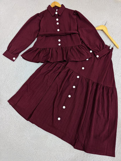 Peplum Top & Skirt
