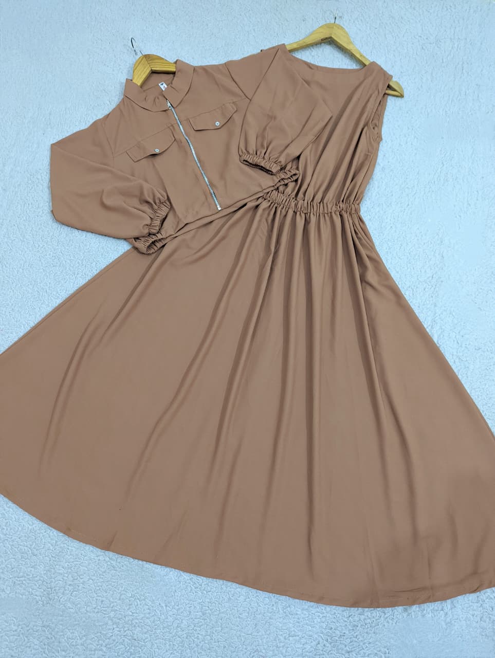 Zipper Cinched Maxi