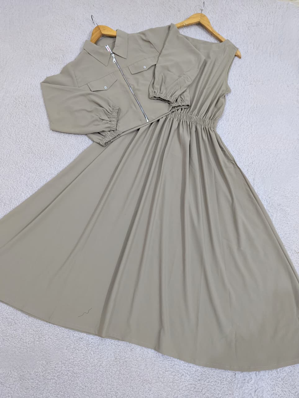 Zipper Cinched Maxi