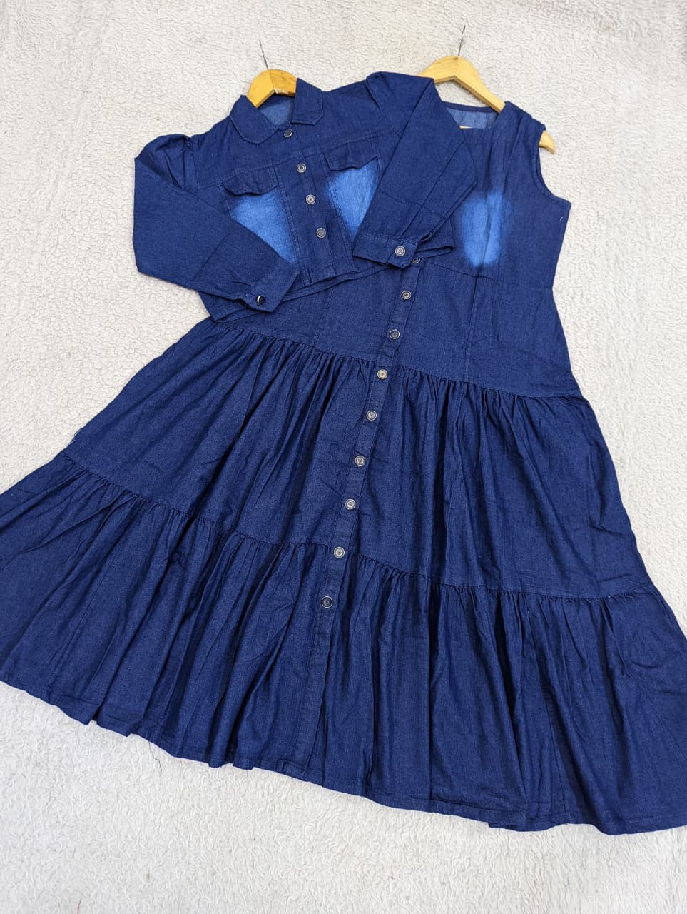 Denim Jacket & Button Down Maxi