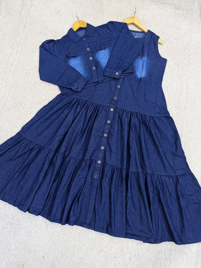 Denim Jacket & Button Down Maxi