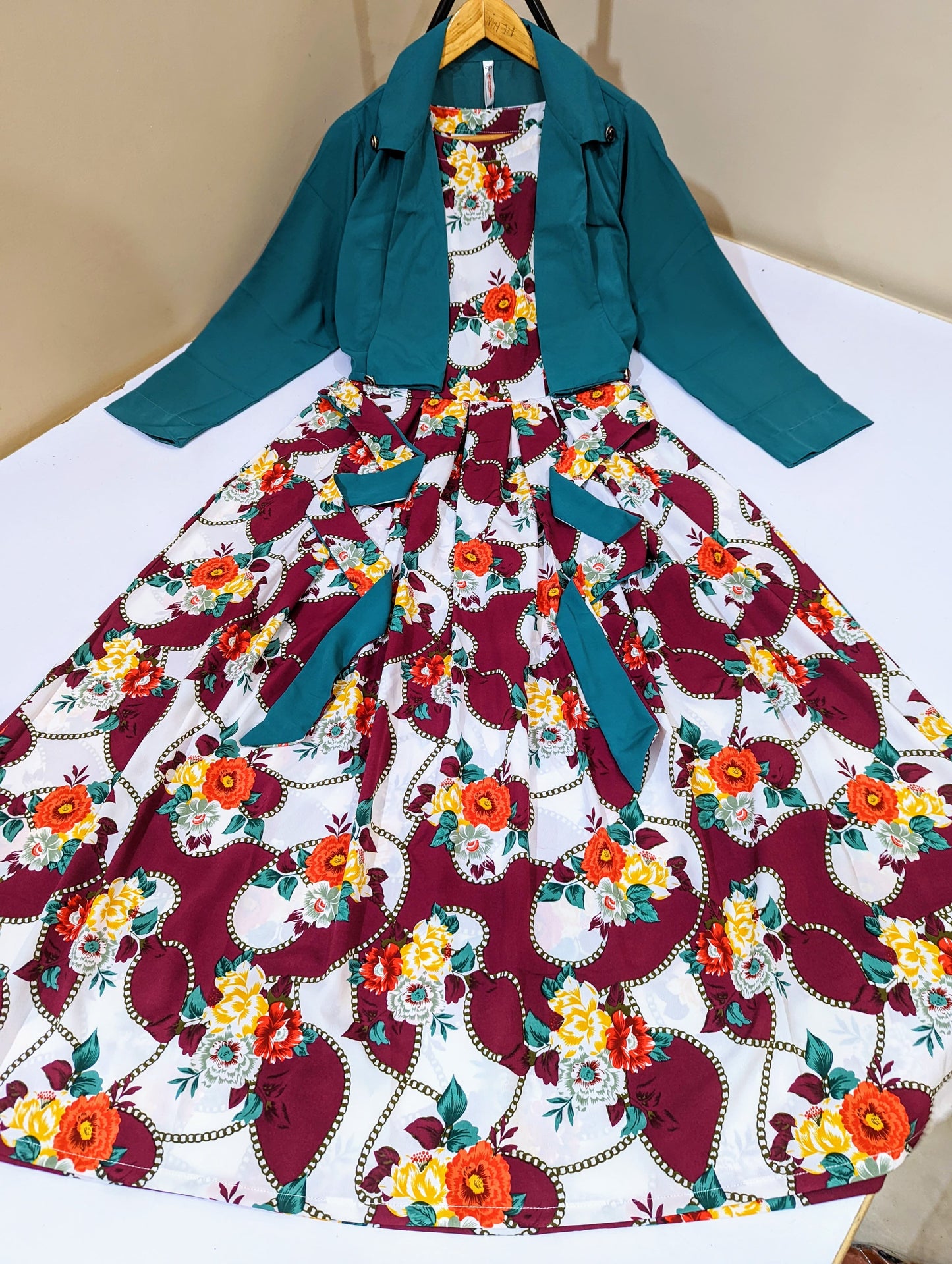 Digital Printed Coat Maxi