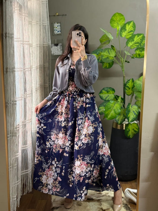 Gray Garden Coat Maxi