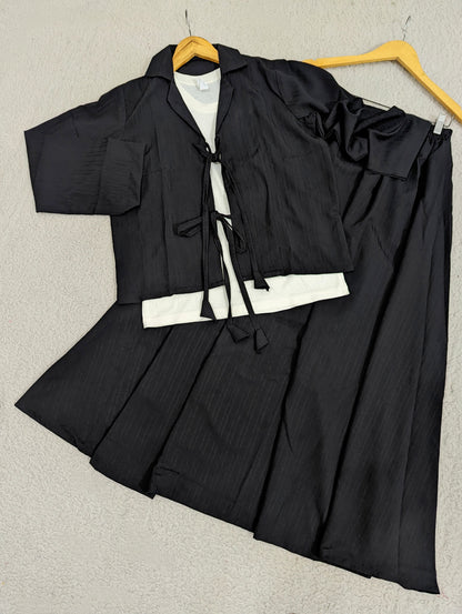 Noir Meadow Skirt Set
