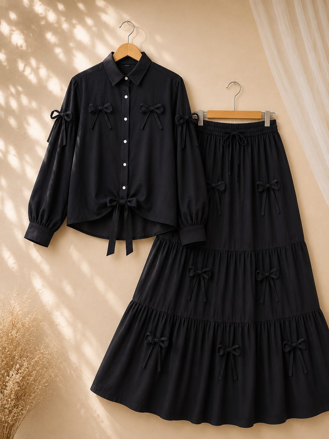 Cinched Bow Skirt & Top