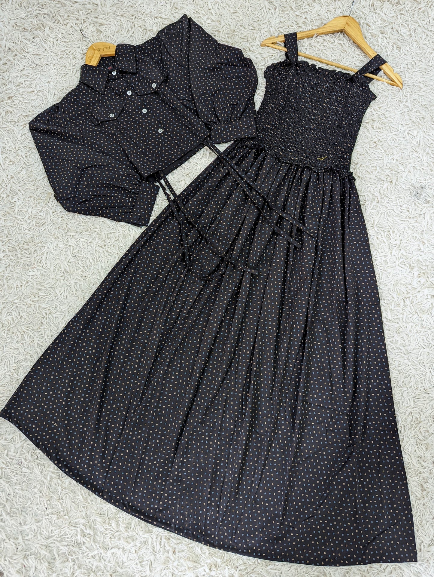 Smoking Jacket Cotton Maxi