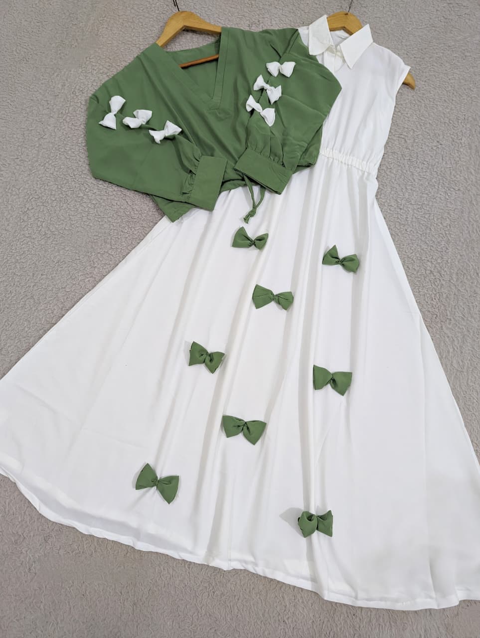 Elegant Bow Two-Piece Dress Set