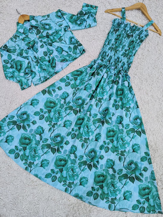 Smoky Flora Coat Maxi