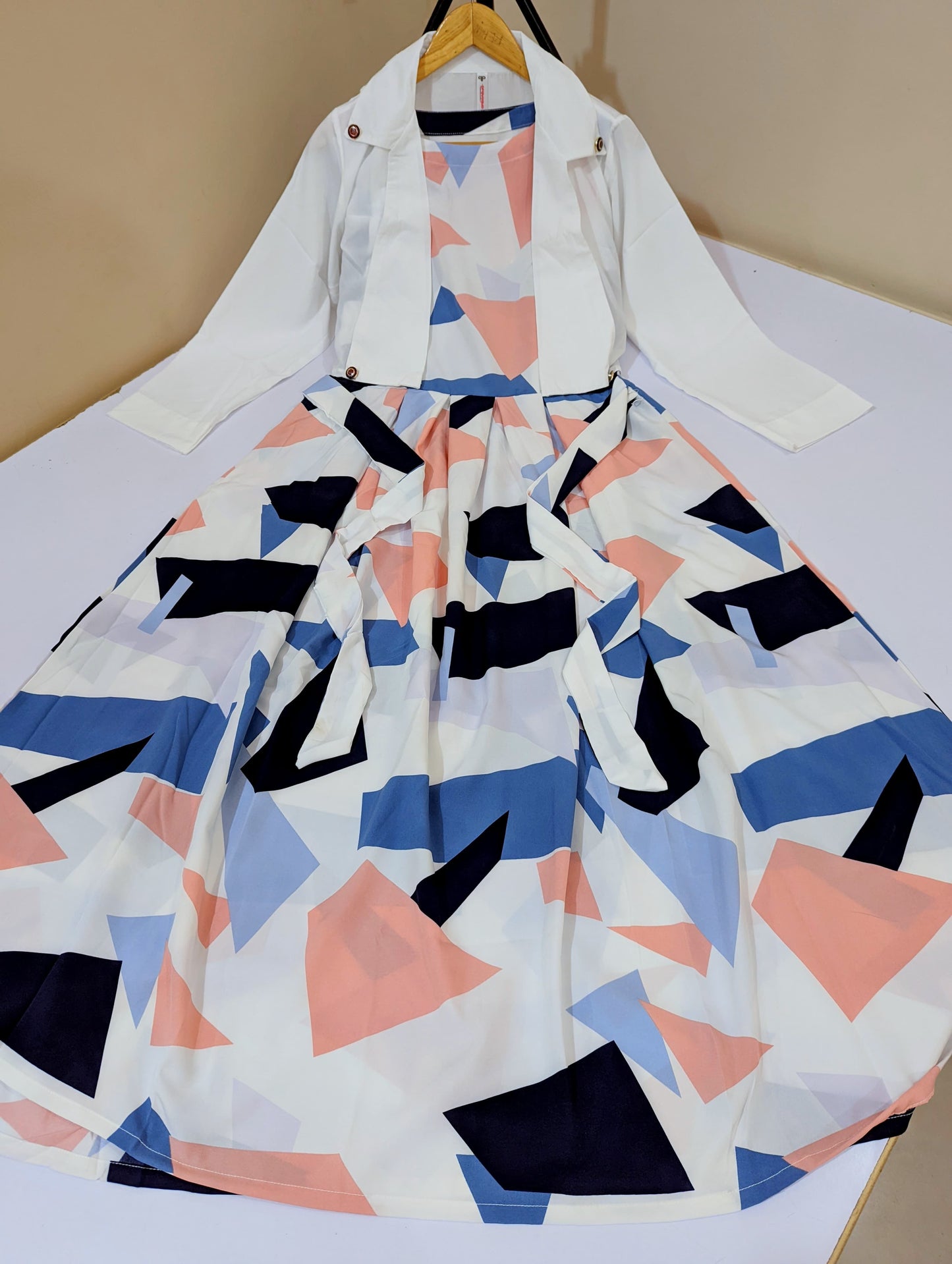 Digital Printed Coat Maxi