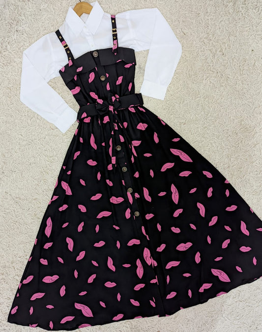 Pink Lip Romper Set