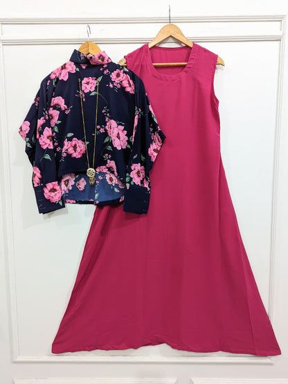 Blooming Coat Maxi with Pendent