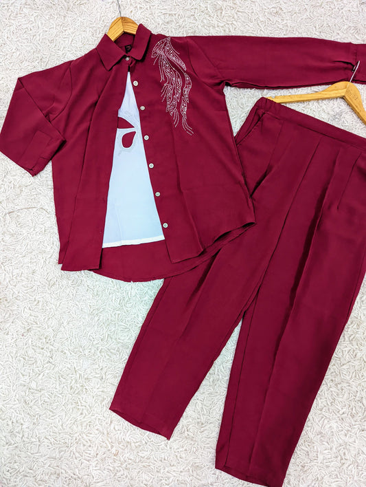 White accent outfit