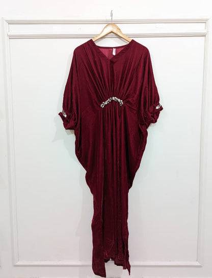 Velvet Embellished Kaftan