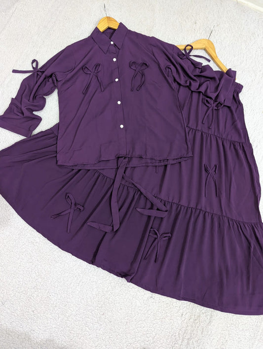 Cinched Bow Skirt & Top