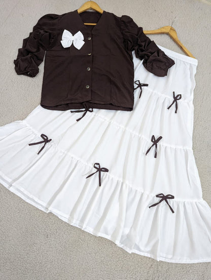 Elegant Top & Bow Skirt