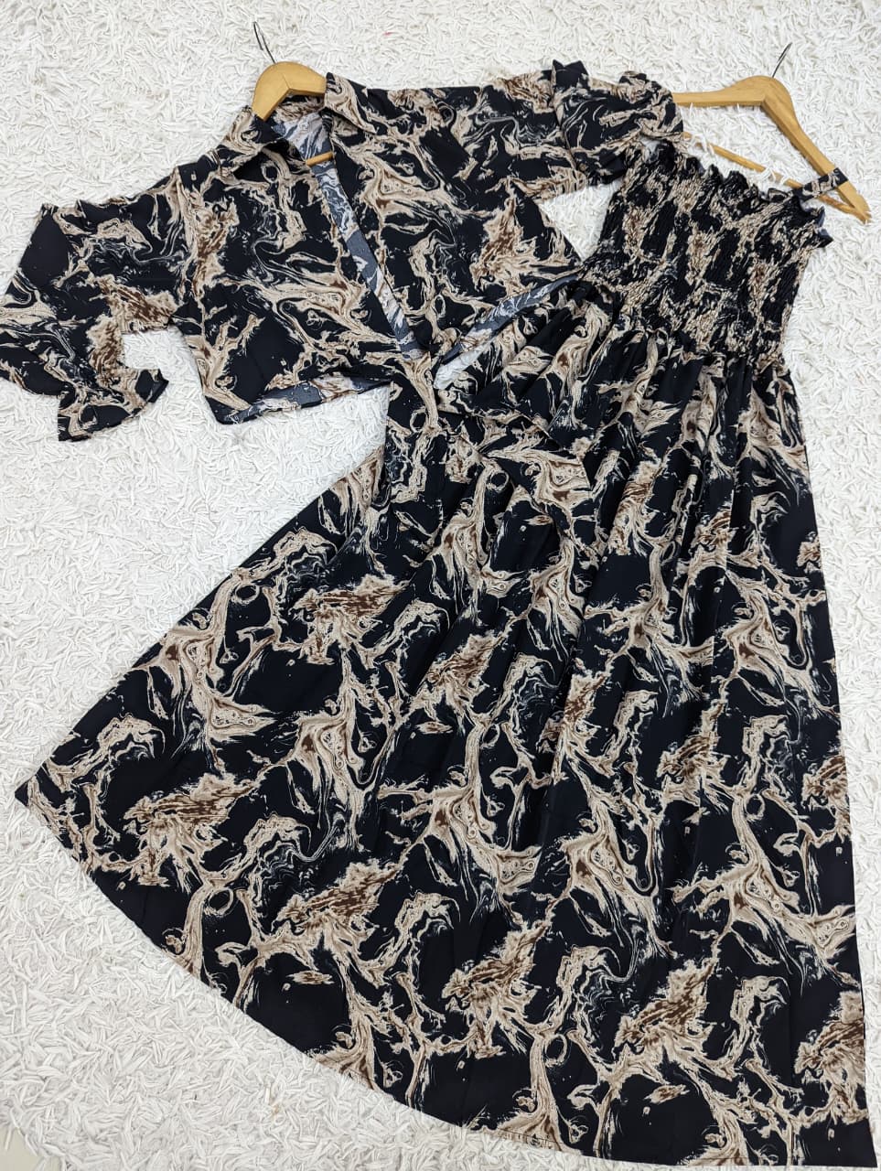 Forever Loved Smocked Coat Maxi